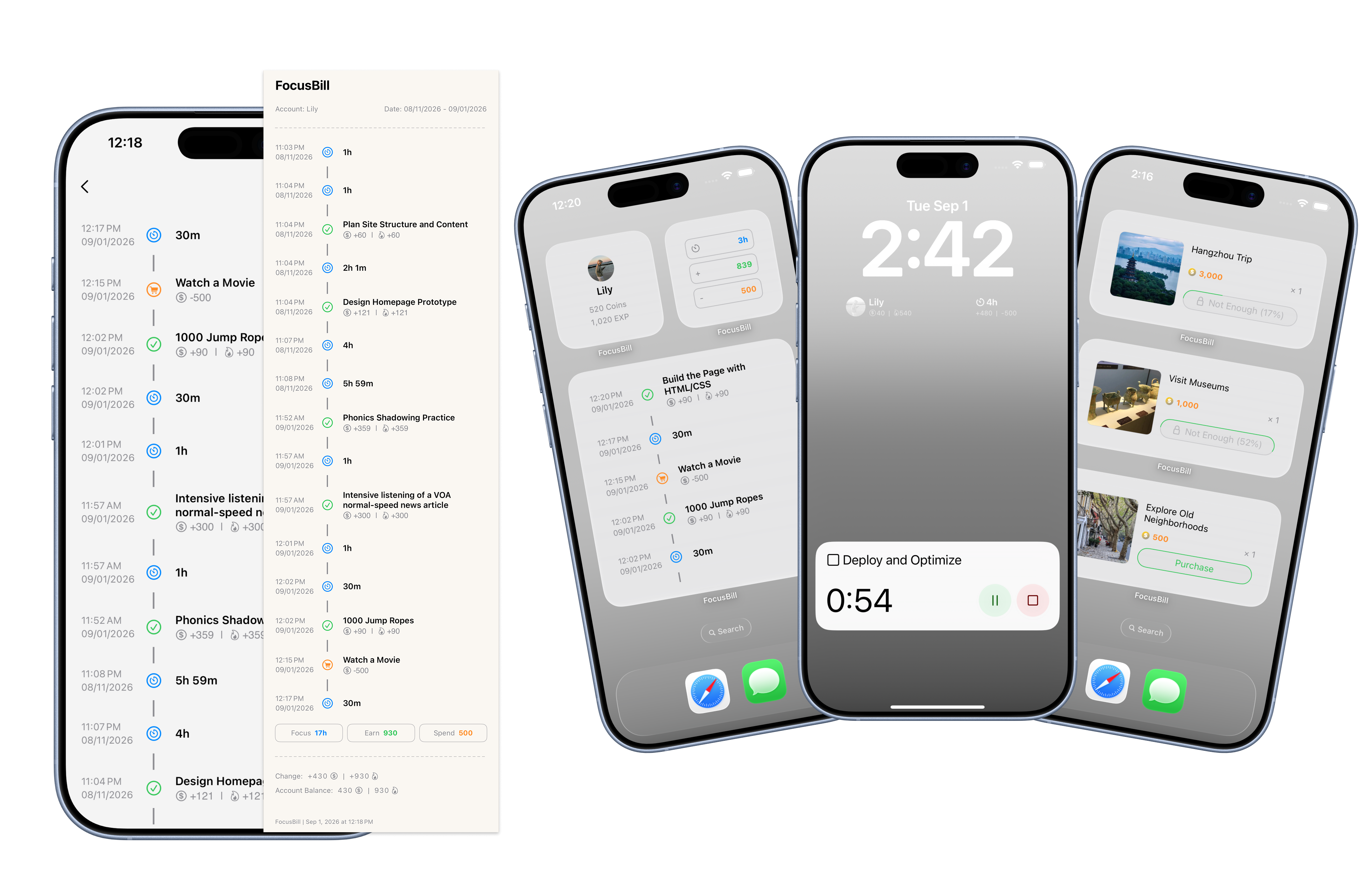 FocusBill app screenshot 1